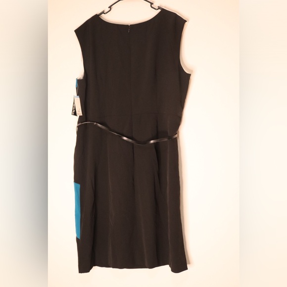 NWT 20W size Cap Sleeve Colorblock Covington Sheath Dress with Belt - Picture 7 of 7